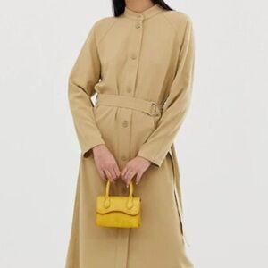 Contemporary chic New Look cream khaki longline dress size S
